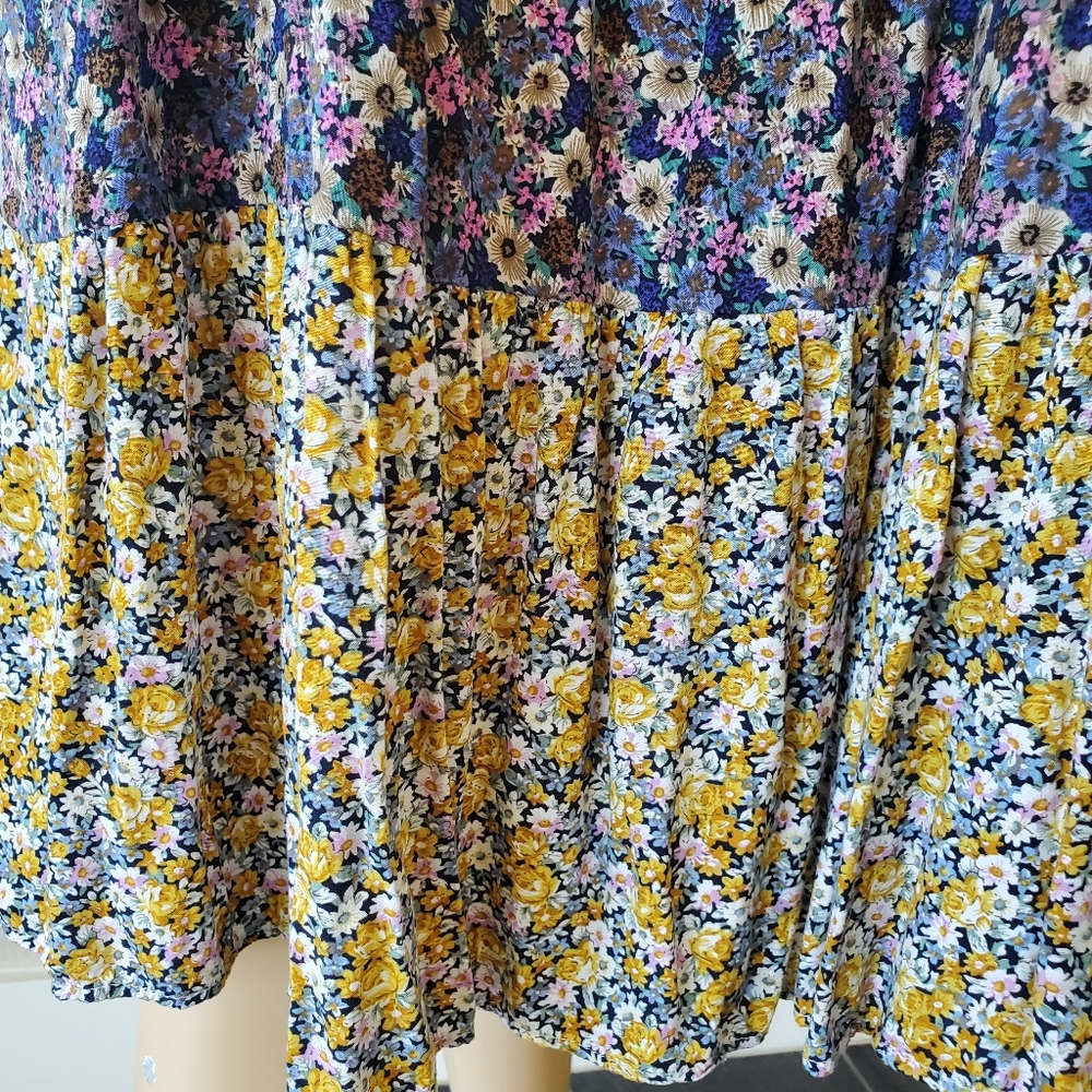 NATURAL LIFE HARLEY TIERED FLORAL SIMPLE DRESS L/XL - Picture 12 of 13